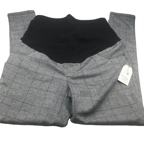 Time And Tru Women's Size Medium 8-10 Maternity Jegging Multicolor Plaid New - Picture 1 of 15